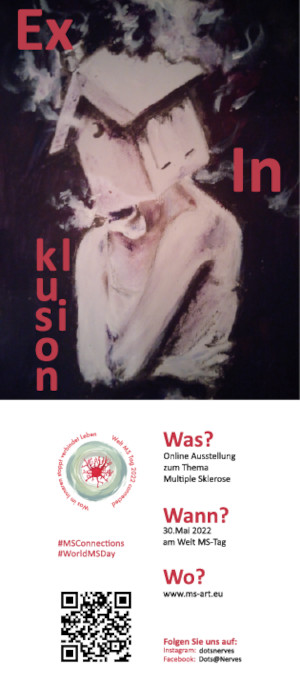 Einladung zur Onlineausstellung Dots@Nerves 30.5.2022 IN EX KLUSION Freecard www.werbehelden.com